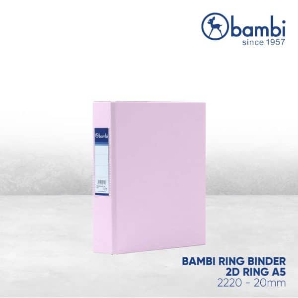 Ring Binder A5 - 2 Ring - 2220 Pastel Pink