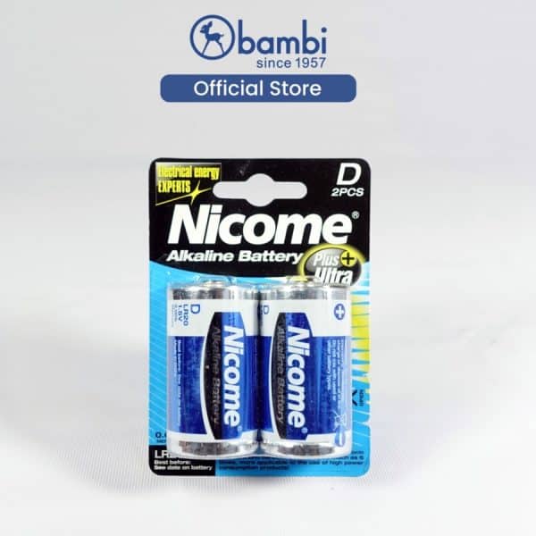 Baterai NICOME Alkaline / Battery LR20-D Size Blister (2 pcs) - 2150003