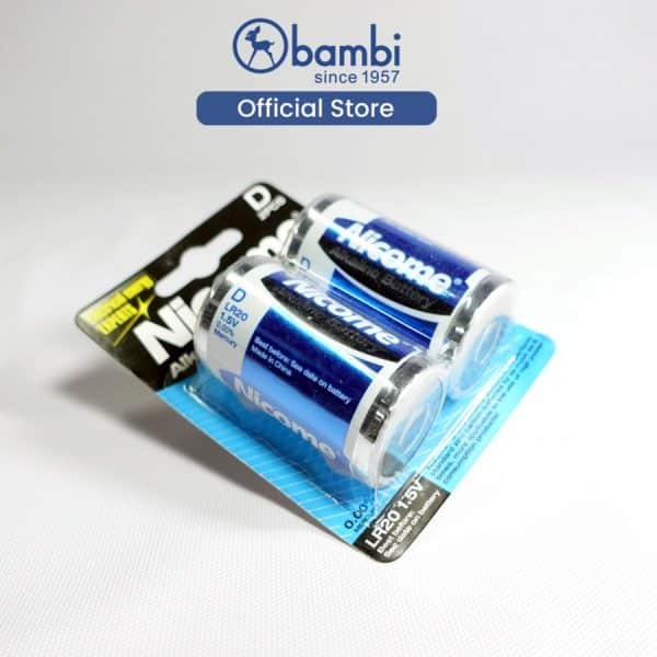 Baterai NICOME Alkaline / Battery LR20-D Size Blister (2 pcs) - 2150003