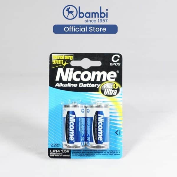 Baterai NICOME Alkaline / Battery LR14-C Size BLISTER (2 pcs) - 2150005