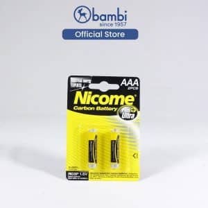 Baterai NICOME CARBON Battery R03P AAA Size BLISTER (2 pcs) - 2150020