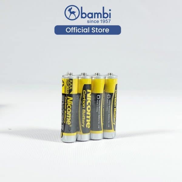 Baterai NICOME CARBON Battery R03P AAA Size SHRINK (4 pcs) - 2150022