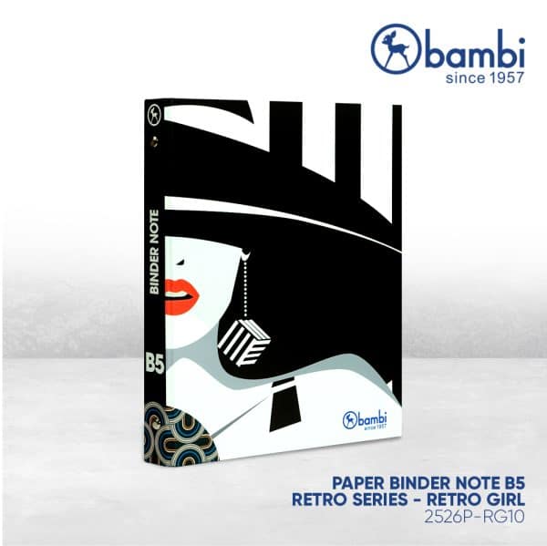 PAPER BINDER NOTE B5 RETRO SERIES - RETRO GIRL 2526P-RG10