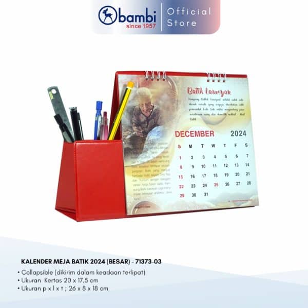 Kalender Meja 2024 With Pencil Box 71373-03