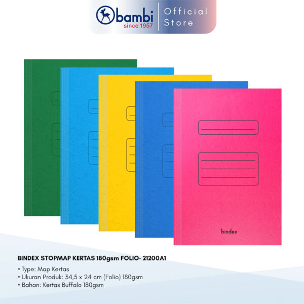 BINDEX STOPMAP KERTAS 180gsm FOLIO- 21200A1 A