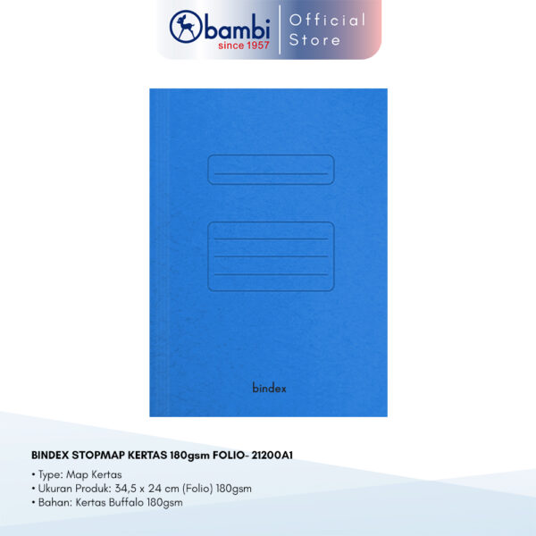 BINDEX STOP MAP KERTAS 180gsm FOLIO- 21200A1 E DARK BLUE