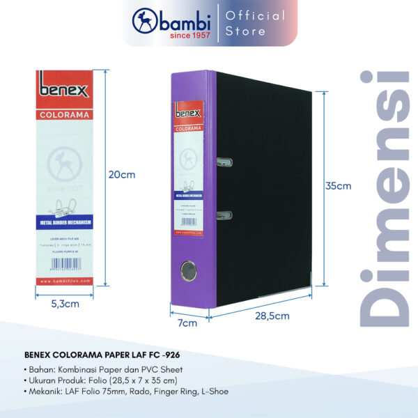 BENEX COLORAMA PAPER LAF FC -926 Dimensi