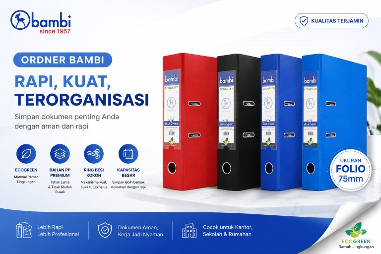 Review Produk Terbaru Bambi Ordner Ecogreen ukuran Folio Berbahan PP