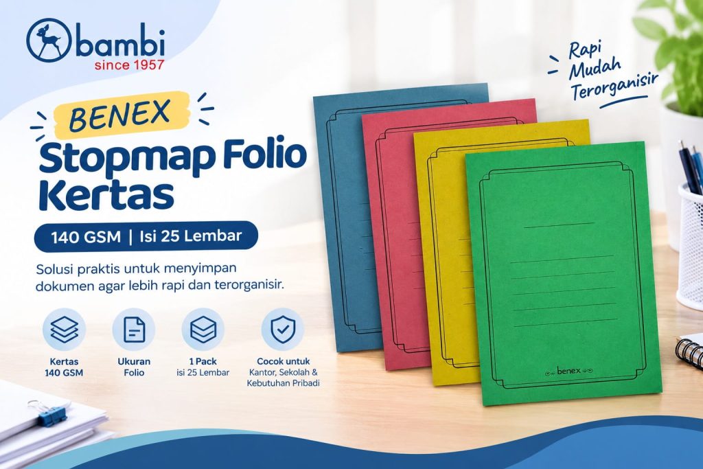 Stopmap Folio Kertas Benex 140 GSM Isi 25 Lembar